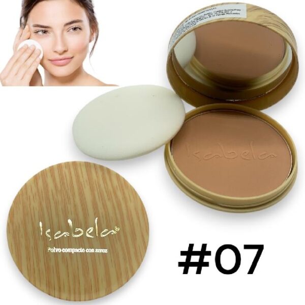POLVO COMPACTO A BASE DE ARROZ ISABELA TONO 7
