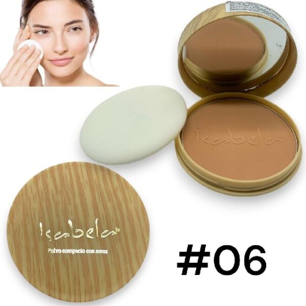 POLVO COMPACTO A BASE DE ARROZ ISABELA TONO 6