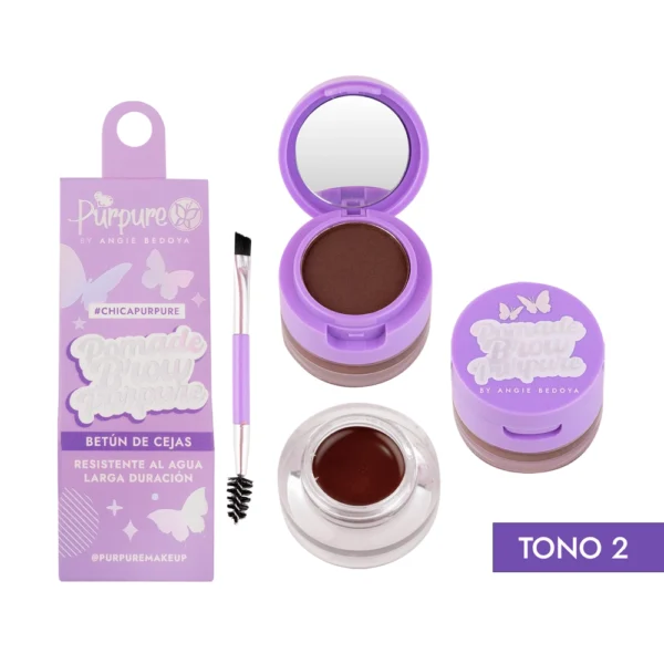 BETUN PARA CEJAS DOBLE PURPURE TONO 2